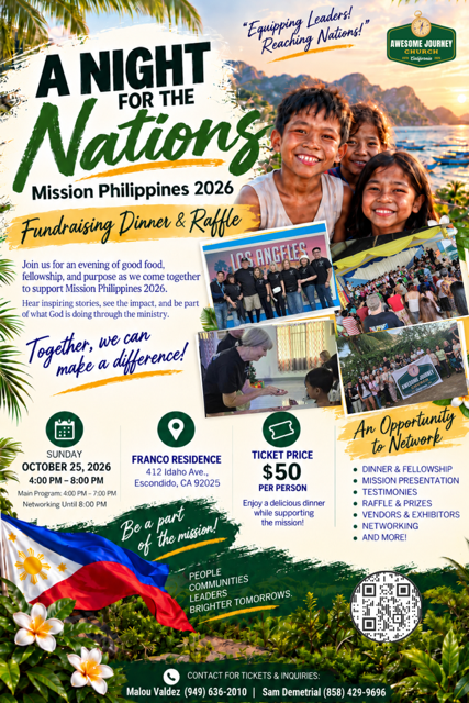 A Night for Nations 2026 Fundraising Dinner Flyer